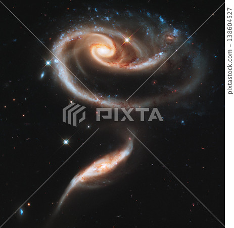 Star, galaxy nebula in space on a dark background in the natural milky way solar system for astronomy. Light, universe and infinity of the night sky in the cosmos for fantasy or wallpaper background 138604527