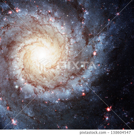 Star, galaxy or universe in space on dark background in the natural milky way solar system for astronomy. Light, nebula and infinity of the night sky in the cosmos for fantasy or wallpaper background 138604547