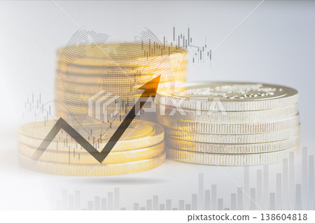 Modern way of exchange. Bitcoin is convenient payment in global economy market. Virtual digital currency and financial investment trade concept. Abstract cryptocurrency with gold bitcoin background. Modern way of exchange. Bitcoin is convenient payment in global economy market. Virtual digital currency and financial investment trade concept. Abstract cryptocurrency with gold bitcoin background. 138604818