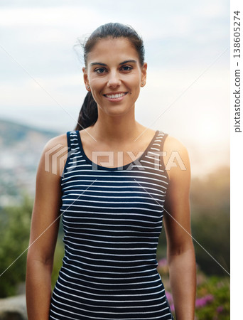 Portrait, smile or happy woman in park, outdoor or nature with confidence, good mood or freedom. Holiday travel, Indian lady or face of female person in summer, garden or natural environment to relax Portrait, smile or happy woman in park, outdoor or nature with confidence, good mood or freedom. Holiday travel, Indian lady or face of female person in summer, garden or natural environment to relax 138605274