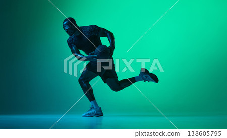 Athlete performing medicine ball functional exercise in high intensity training session Athlete performing medicine ball functional exercise in high intensity training session 138605795