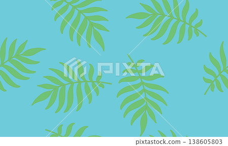 Seamless pattern background with leaves in summer colors Seamless pattern background with leaves in summer colors 138605803