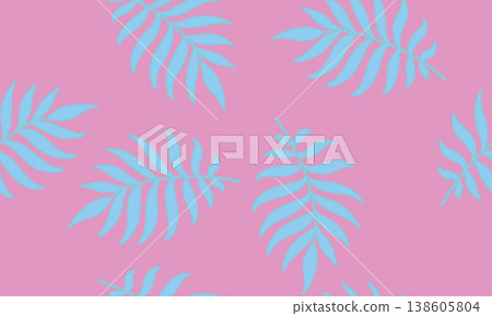 Seamless pattern background with leaves in summer colors Seamless pattern background with leaves in summer colors 138605804