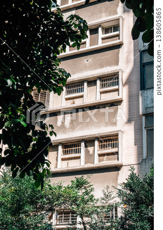 Vintage Aged Residential Building in Taipei, Taiwan 138605865