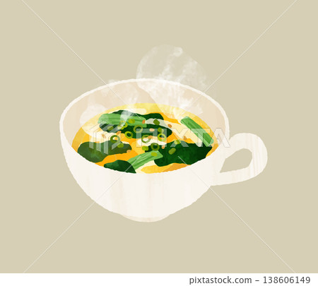 Spinach and egg soup Spinach and egg soup 138606149