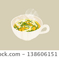 Mekabu and egg soup 138606151
