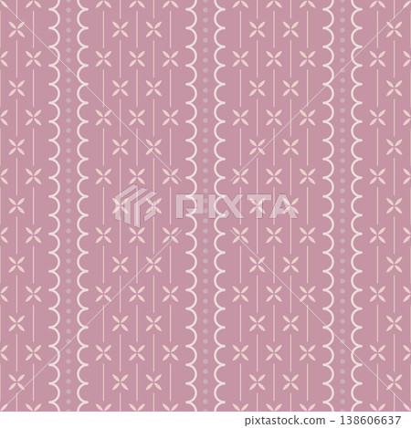 Stripes seamless pattern. Vertical dusty pink striped wallpaper 138606637