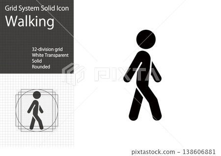 pictogram of a person walking, walking icon 138606881