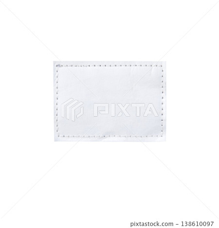 White tag on an insulated background White tag on an insulated background 138610097