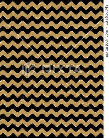仿金和黑色波浪的鋸齒形背景材料 仿金和黑色波浪的鋸齒形背景材料 138610345