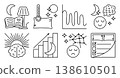 Sleep quality and productivity, black line icon set. Monochrome outline good and bad sleeping sign collection, various somnology symbols. Optimal conditions, spoil factors, tips 138610501
