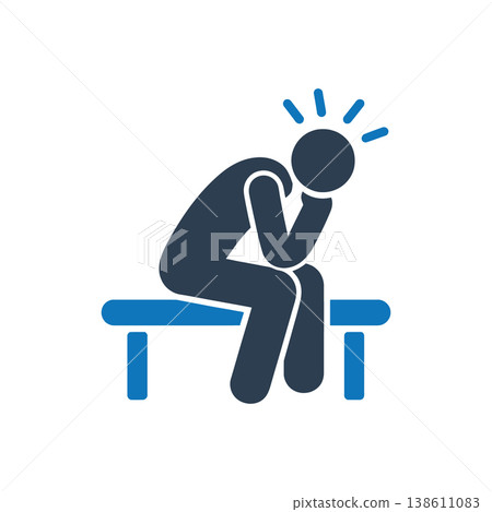 Mental Health Fatigue icon 138611083