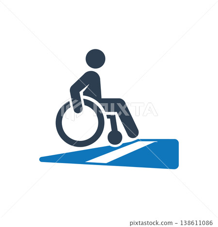 Wheelchair Ramp Access icon 138611086