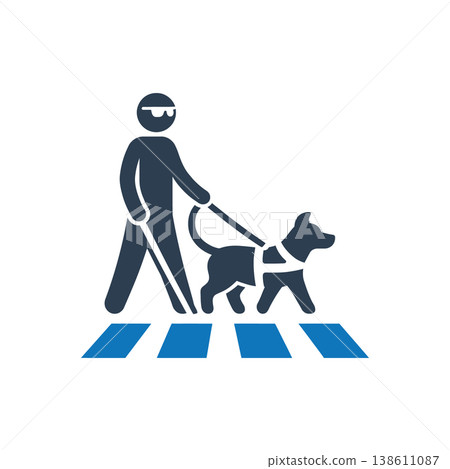 Blind Pedestrian Guide icon 138611087