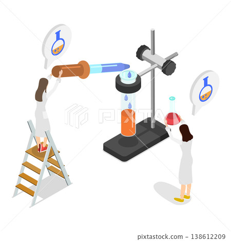 3D Isometric Flat Vector Illustration of Laboratory Exploration, Chemistry And Genetics Laboratory Research In Biotechnology Settings.. Item 2 3D Isometric Flat Vector Illustration of Laboratory Exploration, Chemistry And Genetics Laboratory Research In Biotechnology Settings.. Item 2 138612209