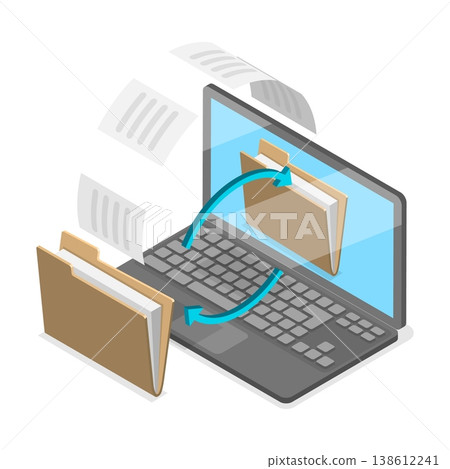 3D Isometric Flat Vector Illustration of Automated Money Transaction, Mobile Banking. Item 2 3D Isometric Flat Vector Illustration of Automated Money Transaction, Mobile Banking. Item 2 138612241