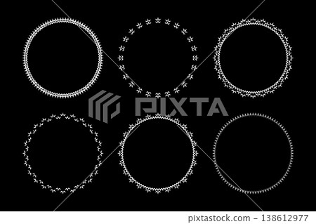 Set of Radial Circle Patterns for Decorative Round Frames. Set of Radial Circle Patterns for Decorative Round Frames. 138612977