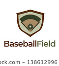 Clean baseball field logo design 138612996