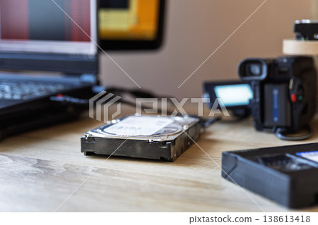Digitizing Old VHS Video Cassette to Hard Drive Using VCR Player 138613418