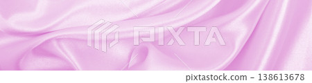 Smooth elegant pink silk or satin texture as wedding background. Luxurious background design 138613678