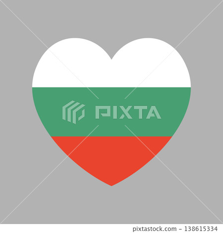 Bulgaria flag heart shaped icon, sticker. Bulgarian Flag badge, button in heart shape. National flag of Bulgaria heart banner, background. Bulgaria flag heart shaped icon, sticker. Bulgarian Flag badge, button in heart shape. National flag of Bulgaria heart banner, background. 138615334