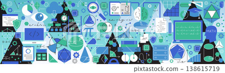 Mathematics Science Banner Mathematics Science Banner 138615719