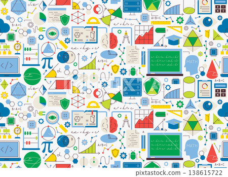 Maths Geometry Seamless Pattern Maths Geometry Seamless Pattern 138615722