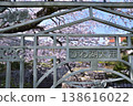 The fence and cherry blossoms along the Lake Biwa First Canal in Otsu. 138616022