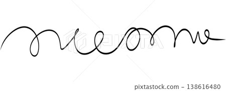 Thick organic cable swoosh with bold start and tapered end. Curvy flowing stroke suggests fast motion and is useful 138616480