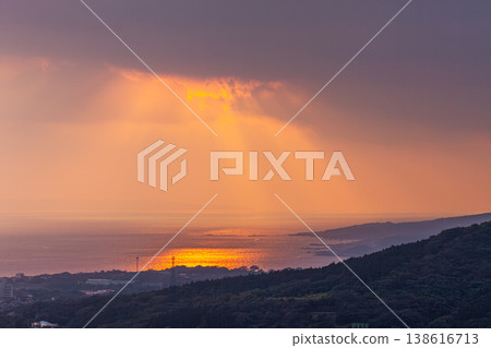 Morning rays of light, a fantasy, Yakushima where gods reside (Autumn) 138616713