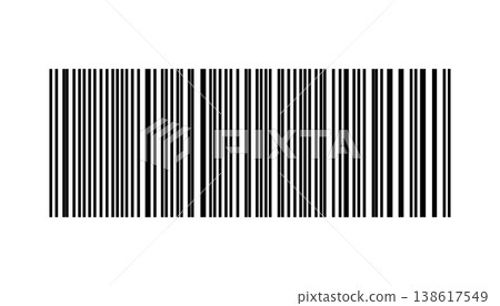 Black Barcode Stripes On White Background For Product Labeling, Retail And Scanning 138617549