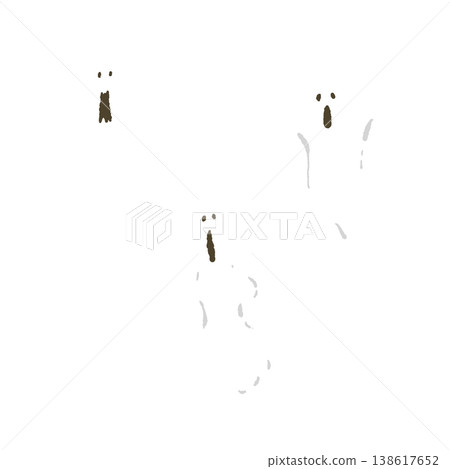 A cute, hand-drawn illustration of a standing ghost (single character). A cute, hand-drawn illustration of a standing ghost (single character). 138617652