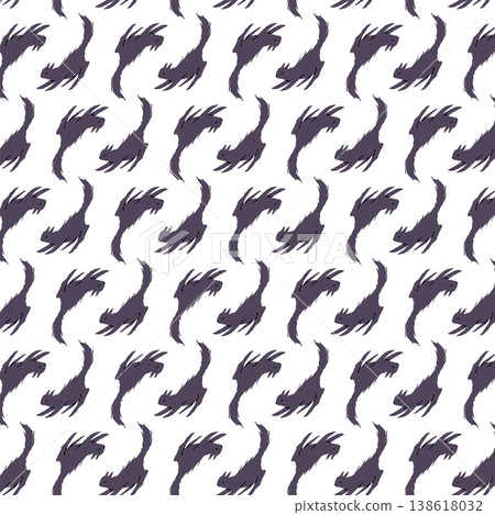 A variety of seamless pattern backgrounds featuring black cats. 138618032