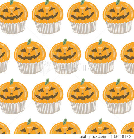 A seamless pattern of colorful Halloween candies densely packed together. A seamless pattern of colorful Halloween candies densely packed together. 138618120