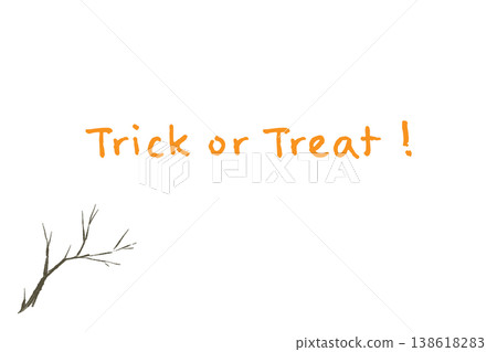 Horizontal Halloween card template material featuring a withered branch (placed in the lower left). Horizontal Halloween card template material featuring a withered branch (placed in the lower left). 138618283