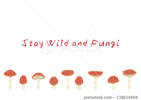 Horizontal menu/card template for Amanita muscaria (multiple, large and small). Horizontal menu/card template for Amanita muscaria (multiple, large and small). 138618469