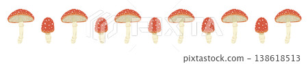 毒蠅傘（變種）的線條裝飾/裝飾邊框材料 1 138618513