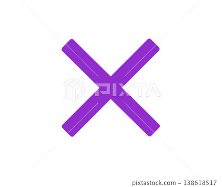 簡易 X 圖示(紫色) 簡易 X 圖示(紫色) 138618517