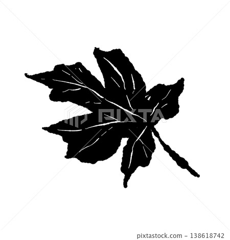 Halloween monochrome maple leaf silhouette illustration (alternate version) Halloween monochrome maple leaf silhouette illustration (alternate version) 138618742