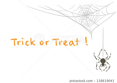 萬聖節「不給糖就搗蛋」賀卡,逼真的蜘蛛和蛛網設計(橫向) 萬聖節「不給糖就搗蛋」賀卡,逼真的蜘蛛和蛛網設計(橫向) 138619041