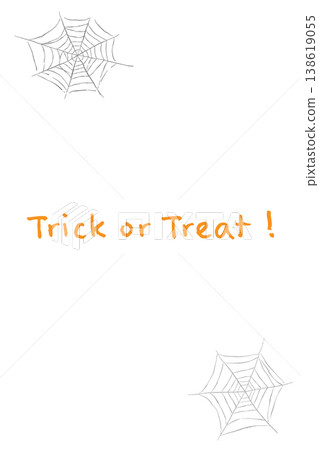 萬聖節「不給糖就搗蛋」字樣,帶有多個蜘蛛和蛛網圖案 - 豎版邀請函模板 萬聖節「不給糖就搗蛋」字樣,帶有多個蜘蛛和蛛網圖案 - 豎版邀請函模板 138619055