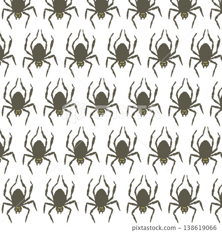 圖案為排列規則的圓形黑色蜘蛛,渾然一體,非常適合萬聖節。 圖案為排列規則的圓形黑色蜘蛛,渾然一體,非常適合萬聖節。 138619066