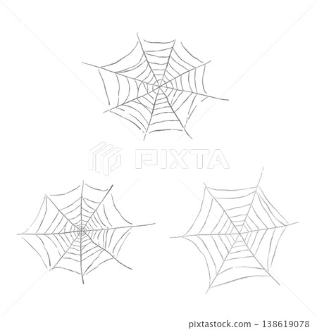 一組三張不同尺寸的蜘蛛網插圖,可用於萬聖節裝飾。 一組三張不同尺寸的蜘蛛網插圖,可用於萬聖節裝飾。 138619078