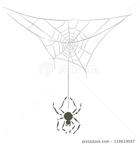 萬聖節裝飾:蜘蛛和蜘蛛網從上方垂下的細線中伸出來 萬聖節裝飾:蜘蛛和蜘蛛網從上方垂下的細線中伸出來 138619087