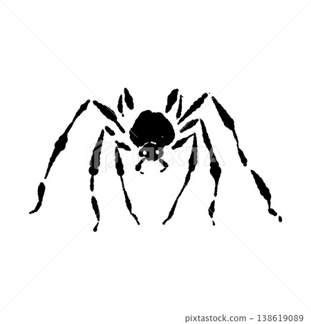 A realistic silhouette of a long-legged black spider that can be used for Halloween decorations. A realistic silhouette of a long-legged black spider that can be used for Halloween decorations. 138619089