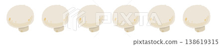 White mushroom line decoration/decorative border White mushroom line decoration/decorative border 138619315