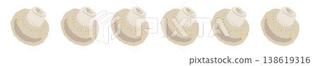 White mushroom line decoration/decorative border (variations) White mushroom line decoration/decorative border (variations) 138619316