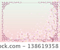 背景素材<花框、櫻花、裝飾框、裝飾邊框、橫向構圖> 138619358
