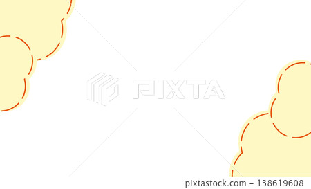 Simple and cute cloud frame background (for adding text, presentation materials, slides, and social media images) Simple and cute cloud frame background (for adding text, presentation materials, slides, and social media images) 138619608
