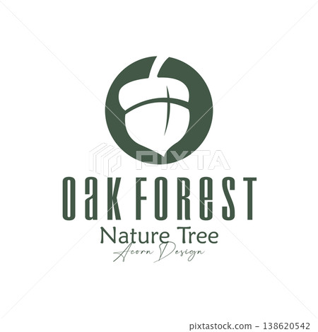 Premium acorn logo elegant style for luxury natural brand identity Premium acorn logo elegant style for luxury natural brand identity 138620542